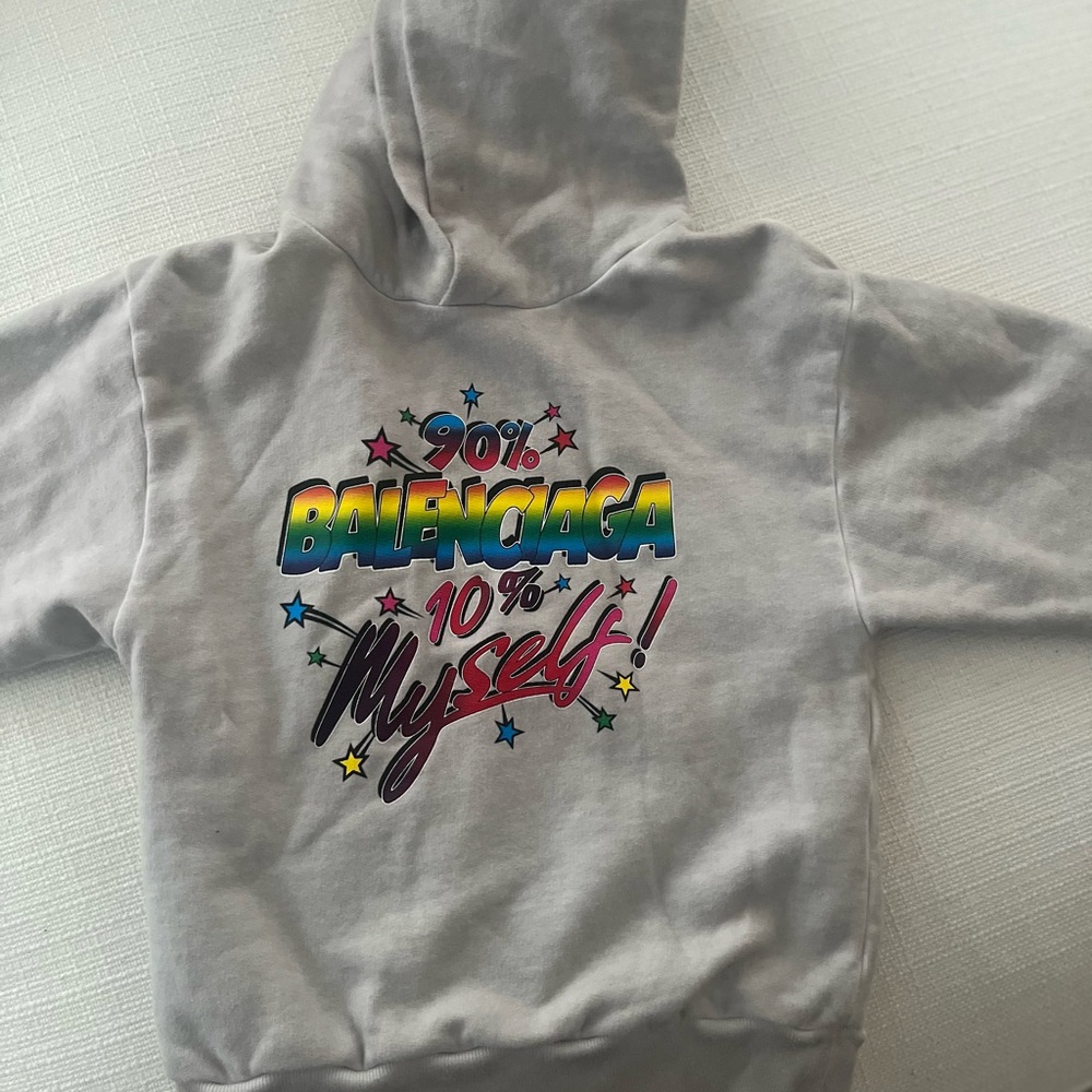 Balenciaga Kids Graphic Gray Hoodie